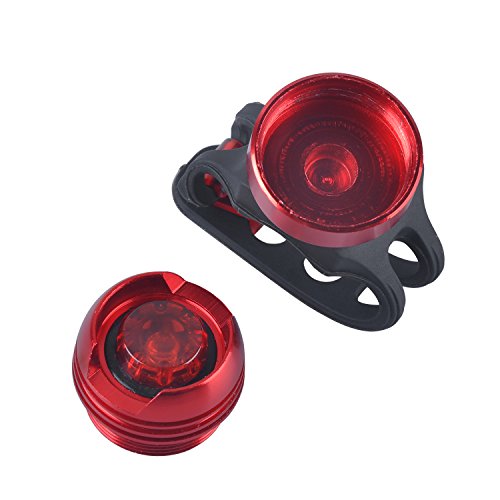 BPS LED Licht einstellbare LED-Mountainbike Fahrrad Bike vorne Lampe Scheinwerfer Taschenlampe Bike Fahrrad Clip Halterung &LED-Rücklicht hinten Licht Set Kit – schwarz - 8