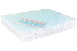 CO-LINK Portable A4 File Box Transparent Plastic Box Office Supplies Holder Document Paper Protector Desk Paper Organizers Case PP Storage Collections Container Magazine Organizers Box Case (2PCS)