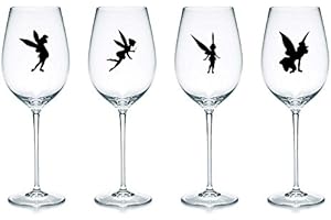 PERSONALISED STUDIO 24 x Fairy Vinyl Stickers - Waterproof Decal Wine Glass Mug Wall Light Switch Car Mirror (V1. Black)