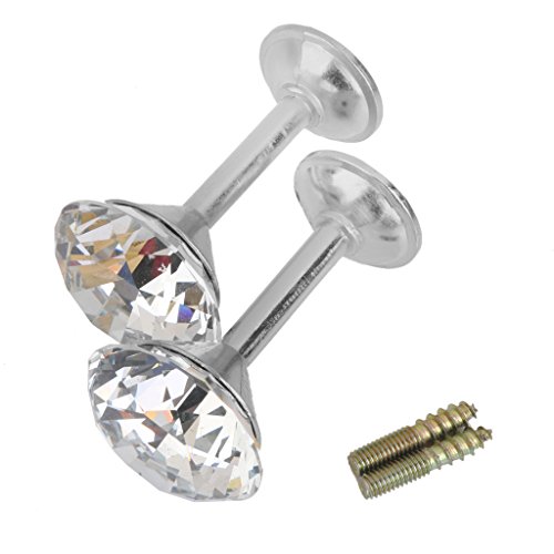 Generic Paar Diamond Design Raffhalter Gardinenhalter Vorhang Haken Tür Wand – Silber - 2