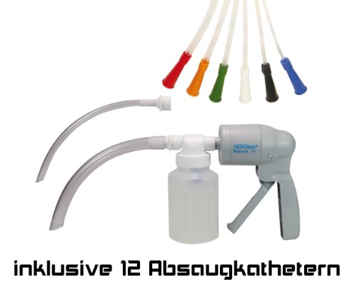 AEROSuc Notfall-Handabsaugpumpe mit 12 Kathetern Absaugpumpe