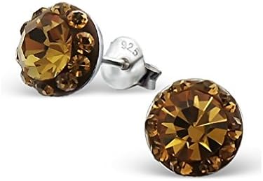 Liara - Evil Eye Crystal Ear Studs 925 Sterling Silver. Polished And Nickel Free