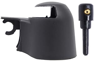 Inovey Braccio del Tergicristallo Posteriore Rocker Cover cap Washer Jet Ugello Compatibile con VW Transporter T5 Multivan Caravalle Doubleback California 2003-2015 - ugello e Tappo - 2 pi¨¨ces