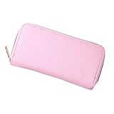 Btruely Brieftasche Damen Handytasche Handtasche Geldbörse Groß Brieftasche Lange Portemonnaie mit Münze Tasche Karte Halter Leder Geldbörse Vordertasche Schön Wallet (Rosa)