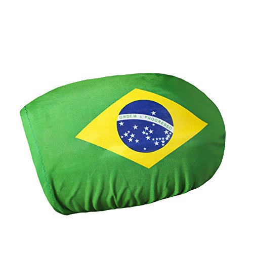 Preisvergleich Produktbild BRUBAKER Außenspiegelflagge BRASILIEN Spiegelflagge im 2er Set
