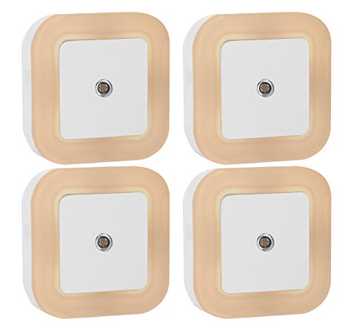 [Warmweiß] SOAIY® 4er-Set LED Nachtlicht 0,5W energiesparend Steckdosenlicht Orientierungslicht mit Dämmerungssensor Warmweiß automatisch Leuchte für Schlafzimmer Kinderzimmer Flur - 2
