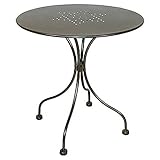 Hohe Funktionalität MBM 65.00.0102 Tisch Boulevard Marone Antik rund 65