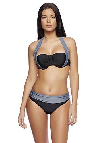 Octopus Softcup / Push-Up-Neckholder-Bikini mit eleganten Design / verschiedene Farben / High Waist Slip f5354