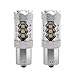 Produktbild povkeever 2 x 1156 BA15S Auto Leuchtmittel Super Hell 80 W Cree Auto LED Birne CANBUS DRL Stop Rücklicht Schwanz weiß
