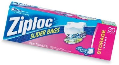 S C JOHNSON WAX - Slider Storage Bags, 20-Ct., Qt. Size