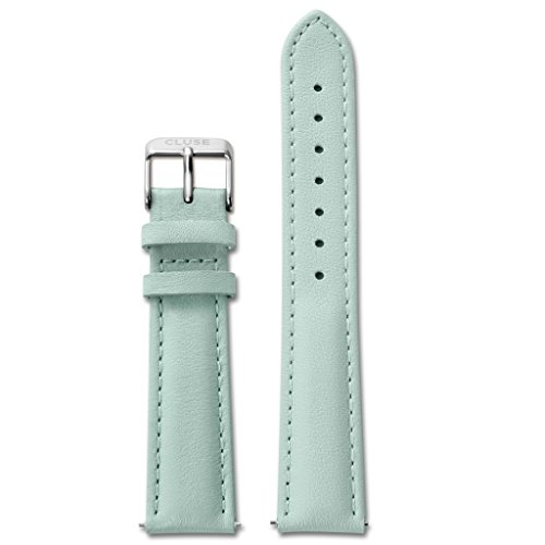 Cluse Damen Uhrenarmband Leder La Bohème Pastel Mint/Silber CLS033