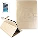 Produktbild Apple iPad Air 2/ipad 6 Smart Case Hülle mit Panzerglas,ISENPENK Original Flip Bookstyle samrt cover Wasserdicht Shockproof Anti Slip Protection Stoßfest Leather Case mit Standfunktion,3D Panda Muster Pattern Wallet Case mit Intern Karte Schlitz,Outdoor Stoßdämpfend Smart Case Sleep/Wake Funktion Luxus Wallet Tasche Schutzhülle Leathertasche für Apple iPad Air 2/ipad 6 9.7Zoll[gold]+Panzerglas/Schutzfoile/Scutzglas
