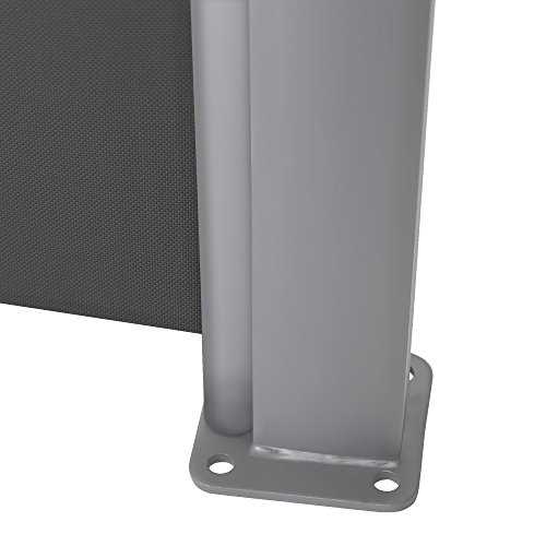Nemaxx SCA160 Seitenmarkise 160×300 cm – idealer Windschutz Sonnenschutz Sichtschutz – Markise grau – nach DIN EN13561 - 6