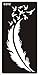 STENCILS TEMPLATES TATTOO Feather Design S202 - single use - suitable for Henna Tattoo Glitter Tattoo and Airbrush Tattoo