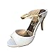 Produktbild WWricotta Fashion Women Ladies Sandals Ankle High Heels Block Party Open Toe Shoes(Weiß,37)