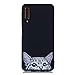 Produktbild Chreey Hülle für Samsung Galaxy A7 (2018), Anti-kratzt Schwarz 3D Drucken Muster Handyhülle Weiche Silikon TPU Rückseitehülle Bumper Schutzhülle, Überraschte Katze