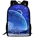 Produktbild best& Vintage Blue Moon College Laptop Backpack Student School Bookbag Rucksack Travel Daypack