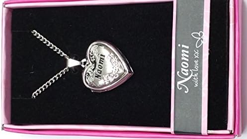 NAOMI Named Personalised Love Lockets/ Pendants With Picture Holder Presented Beautifully By Sterling Effectz
