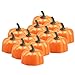 Produktbild Orange Kürbis Tee Lichter 3D Kürbis Flammenlose Gefälschte Kerzenlicht Batteriebetriebene LED Teelichter Warmes Weiß Flackern für Halloween Weihnachten Festival Hochzeit Thema Party Geschenk-12 PCS