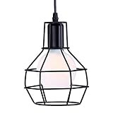 TIPO DE FUENTE DE LUZ: Tipo de tornillo E27, compatible con Max 60W (bombilla no incluida). Tanto la bombilla Edison como la bombilla LED global son compatibles. Aconsejamos la bombilla LED blanca global que es más hermosa
