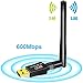Produktbild USBNOVEL WLAN Adapter, 600Mbit/s WLAN Stick, Dual Band (5Ghz 433mbps/2.4Ghz 150mbps) Wireless USB WiFi Adapter mit Antennenbuchse und Abnehmbarer Antenne für Windows XP/Vista /2000/7 / 8/8.1 /