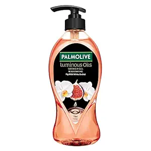 Palmolive Luminous Oil Rejuvenating Body Wash, Gel Based Shower Gel with 100% Natural Fig Oil & White Orchid Extracts - pH Balanced, No Parabens, No Silicones, 750 ml Pump