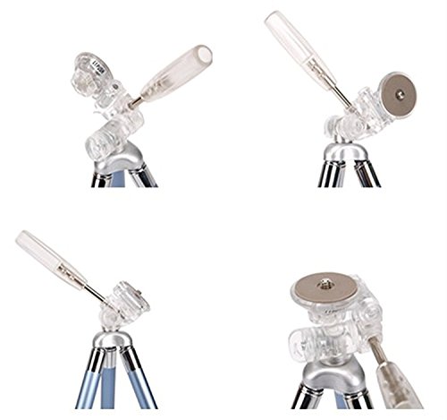 Fotopro Handy Stativ 39.5 Zoll, Aluminum Reistativ mit Bluetooth-Fernbedienung, Handyadapter und Stativtasche, Blau