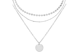 BONNYBIRD® Collier Acier Inoxydable Multirang Femme en Argent, Or et Or Rose - 100% Résistance à l'eau & Bien Toléré Par la Peau, Qualité Supérieure BonnyTrio