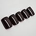 Bling Art False Nails French Manicure Burgundy Red 24 Full Cover Medium Tips UK