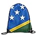Produktbild JIEKEIO Drawstring Backpack Rucksack Shoulder Bags Solomon Islands Flags of Countries Gym Drawstring Backpack Unisex Portable Sack Bags