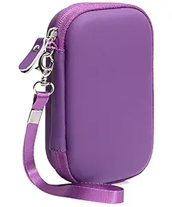 Portable Photo Printer Case for HP Sprocket Portable Photo Printer, Polaroid Zip Mobile Printer, Lifeprint 2x3 Photo and Video Printer, Mesh Pocket for Photo Paper and Cable (Purple)
