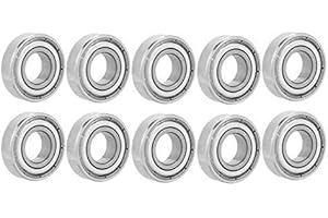 Walfront 10 sztuk łożysk kulkowych 6900Z podwójnie ekranowane miniaturowe stalowe łożyska kulkowe 10 x 22 x 6 mm