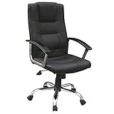 Elegante reposabrazos curvado con resistente piel sintética reposabrazos para mayor comodidad.