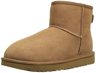 UGG Femme Classic Mini Bottes Sans fermeture, Noisette, 41 EU