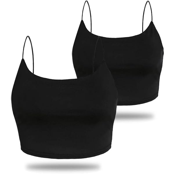 Women's Basic Crop Top - Stretchy Sleeveless Crew Neck Tank Top (Black, Small) - View #10