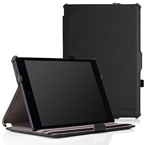 Google Nexus 9 Hülle Case - MoKo Slim Fit PU Leder Tasche Schutzhülle Lederhülle Folio Smart Cover mit Auto Wake/Sleep Funktion für HTC Google Nexus 9 8.9 Zoll Android 5.0 Tablet-PC,SCHWARZ