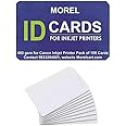 MOREL Plain White Blank Inkjet PVC Cards for Canon PIXMA G2000, G2010, G3000, G3010, G4000, G4010 Inkjet Printer for GATE Pass, ADHAR Card, School/College ID Card (Pack 100 Card) 400 GSM