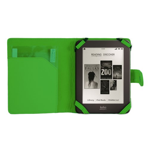 Aquarius Hülle für Kobo mini mit 12,7 cm (5 Zoll) großem Display (Klappdeckel, Fächer für Geld, Magnetverschluss)