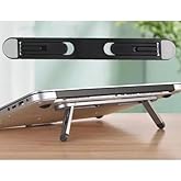 Katlanabilir Yapışkanlı Laptop Standı, Taşınabilir, 2 Kademeli Ayarlanabilir, Siyah
