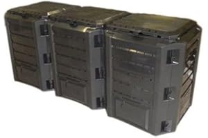 rg-vertrieb Garden Composter 1200L Black Module Thermal Compost Bin Plastic