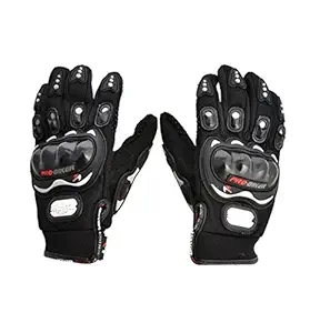 Benjoy Pro Biker Bike Riding Full Gloves (Size M,Colour Black) for Bajaj Pulsar 150 DTS-i