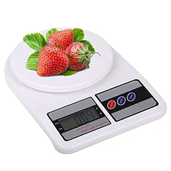 Besties Digital Kitchen Weighing Machine Multipurpose Electronic Weight Scale with Backlit LCD Display for Measuring Food, Cake, Vegetable, Fruit (up to 10 Kg - with Back Light) (SF- 400)