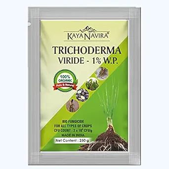 KAYA NAVIRA Trichoderma Viride 1% W.P Powder Fungicide (250 g) For Plants - Controls Root Rot, Damping off, Wilt Diseases in Plants 250 g