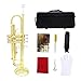 Produktbild Pgige Exquisite Bb-Trompete mit Hochleistungs-Transportbox Durable Brass Trumpet Professionelles Musikinstrument