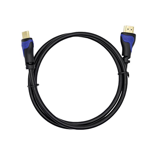 MutecPower 1m HDMI Kabel 1.4a / 2.0 – High Speed mit Ethernet 4K Ultra HD 2160p / Full HD 1080p – 3D / ARC / CEC – Kabel 3 fach geschirmt / inkl. Stecker- und Kontaktschirmung – Schwarz 1 meter - 2