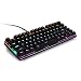 Produktbild E-Element Tragbare Von hinten beleuchtete mechanische Tastatur Bunte Hintergrundbeleuchtung 81 Tasten Anti-Ghosting Mechanical Gaming-Tastatur mit blauen Schalter Transparent lichtdurchlässigem 9 DIY Key Caps Covers (US-Layout) Schwarz-Panel