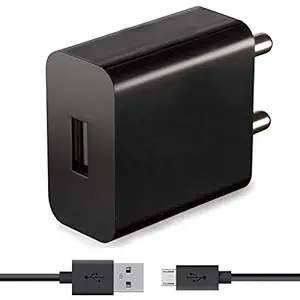 Charger for Xiaomi Redmi Y2 Charger Original Like Adapter Wall Charger | Mobile Chargers | Fast Charger | USB Charger with 1 Meter Micro USB Charging Data Cable (2.4 Amp, Black)