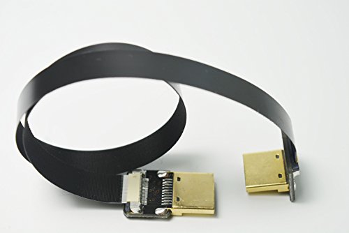 Neue schwarze FPV HDMI Kabel Standard-Schnittstelle zu Standard-Schnittstelle 90 Grad für RED BMCC FS7 C300 80CM - 4