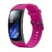 Produktbild Für Samsung Gear Fit2 Pro Uhr Intelligent Uhr Smart Watch Ersatz Sport Weiches Gestreiftes Silikon Uhrenarmband Armband Bügel Handgelenk für Herren Damen (Pink)