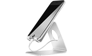 Lamicall Supporto Telefono, Dock Telefono : Universale Supporto Dock per Phone XS XS Max XR X 8 7 6 6S Plus 5 5S 4 4S, Huawei, Samsung S9 S8 S7 S6 S5 S4 S3, Scrivania, Altri Smartphone - Argento